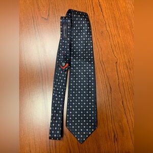 Faconnable Elegant Navy Blue Patterned Tie